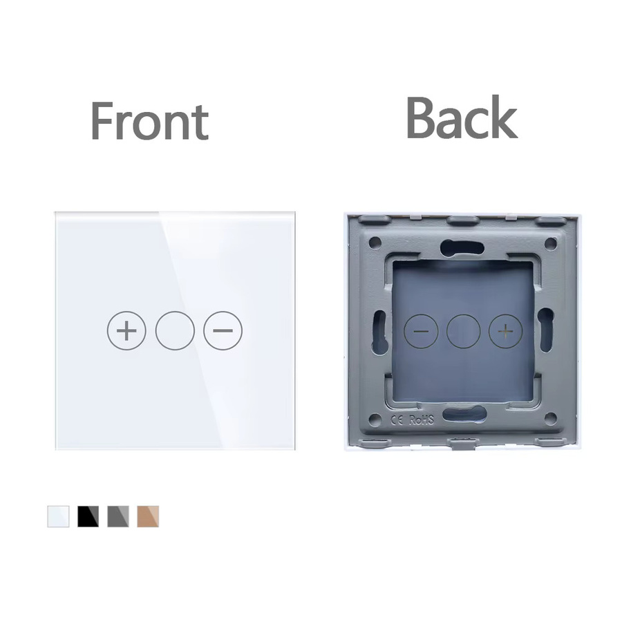 TAWO Kristall Glas Panel für Wand-Touch-Schalter und Dimmer, Weiß, B/H: 86 x 157 x 228 mm - Bild 3