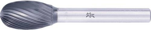 PFERD Ovalfräser TRE 1220/6 Z3 HC-FEP aus Hartmetall in Grau, Arbeitslänge: 20 mm, Gesamtlänge: 60 mm, Durchmesser: 12 mm, Schaftdurchmesser: 6 mm - Bild 1