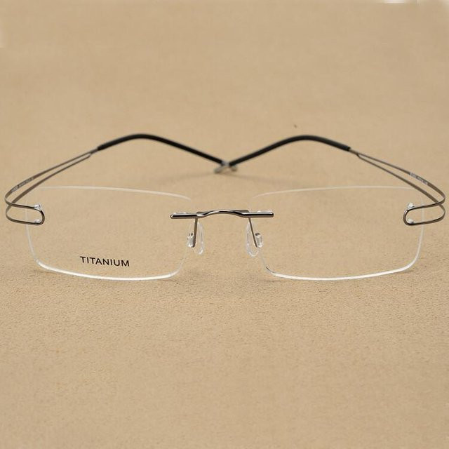 Bai Fen Bai Electronic 3C Korrektionsbrille, randlos, Titanium, rectangular, Unisex, beige - Bild 1