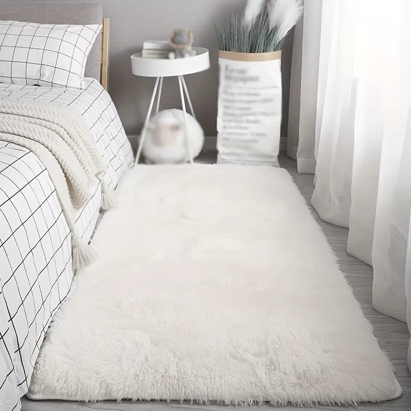 VIKAMA Minimalistischer Teppich in Pink, Rutschfest und Rechteckig für Wohnzimmer und Schlafzimmer - Bild 1