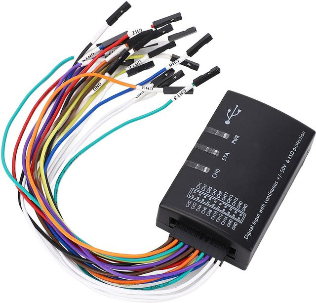 Saleae USB-Logikanalysator mit 16 Kanälen und 100 MHz Abtastrate in Schwarz - Bild 1