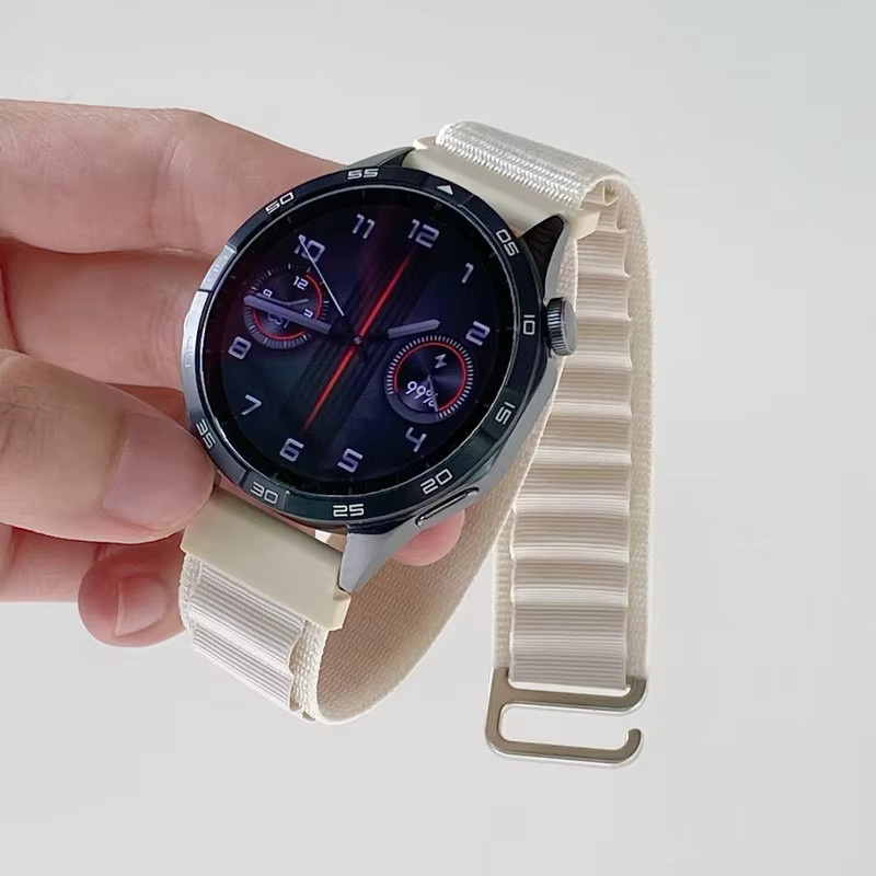 Alpine Loop Sportarmband für Samsung Galaxy Watch, Textil/NATO, Weiß, Unisex - Bild 2