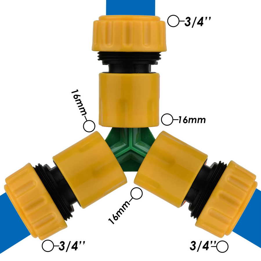 Sprycle 6er Set Gartenschlauch-Schnellverbinder für 3/4 und 1/2 Zoll, Quick-Click Rohr-Reparatur-Fitting und Schlauchanschluss für Tropfbewässerung und Gewächshäuser - Bild 3