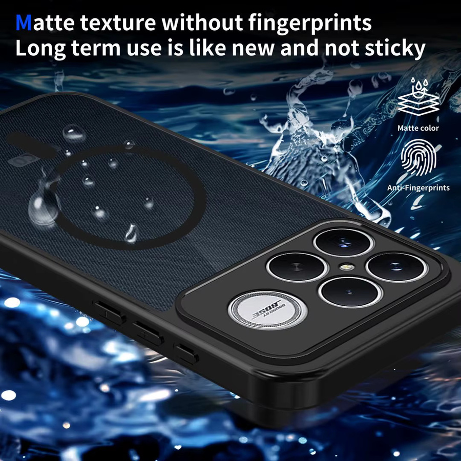 Ultradünne und hautfreundliche transparente Schutzhülle mit mattiertem Finish für Xiaomi POCO X8 Pro Max X7 F8 Ultra F7 M8 M7 Pro, magnetische stoßfeste Handyhülle in Schwarz - Bild 1