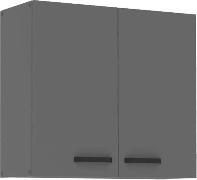 NESSA Hängeschrank Anthrazit mit Einlegböden und hinged doors, Breite: 80 cm - Bild 1