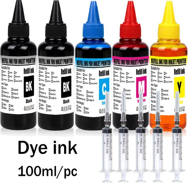 Farbstofftinten-Nachfüllset für HP 301 302 304 305XL sowie Epson Canon Brother Lexmark Samsung und Dell Tintenstrahldrucker - Bild 1