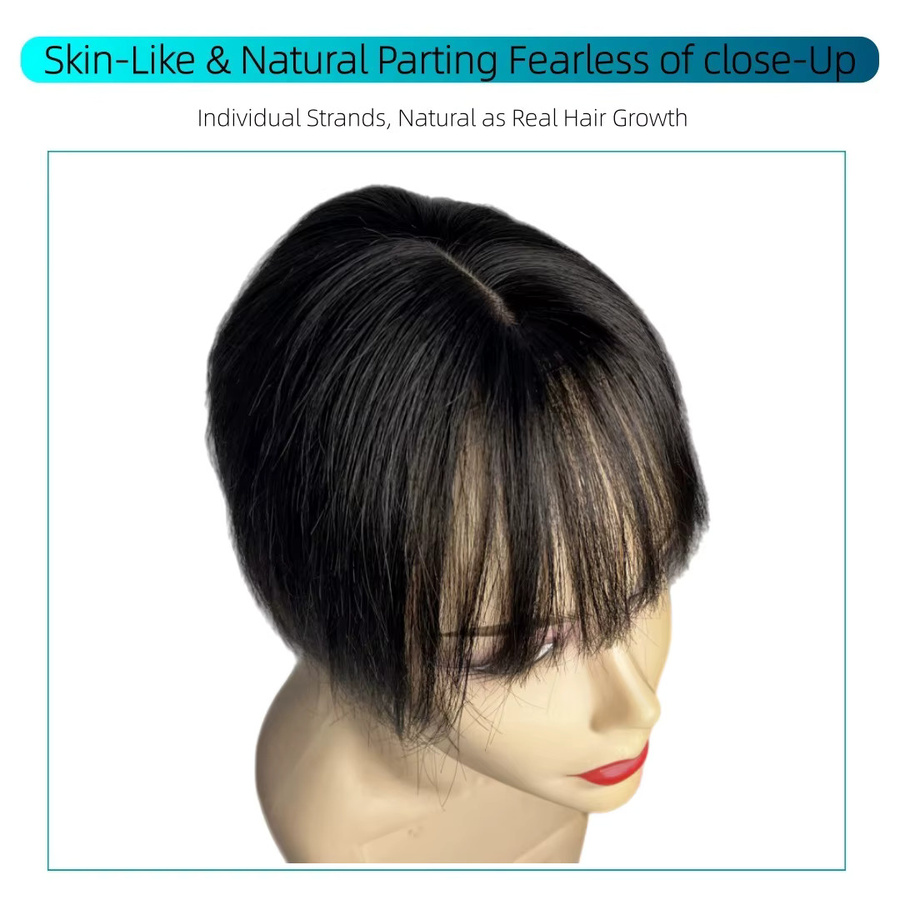 Anemone Echthaar-Topper mit Spitzenbasis, Clip-in-Haarteile, Damen - Bild 2