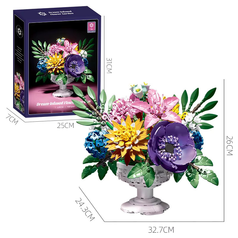 JAKI Botanische Sammlung Blumen-Set, Bauklötze, Natur, Bunt - Bild 2