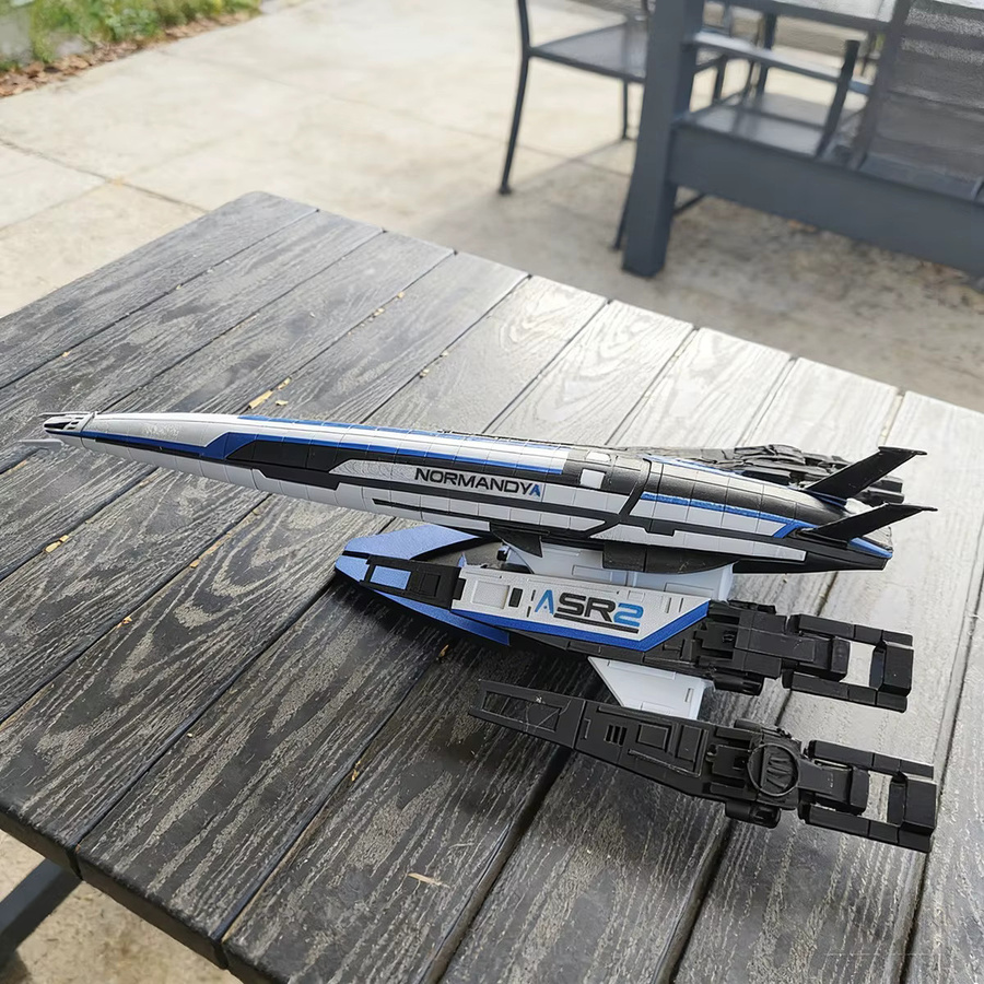 AT 99 MODEL SSV Normandy SR2 Alliance Raumschiff Montagemodell, 3D-gedrucktes statisches Modell, Länge: 50 cm - Bild 2