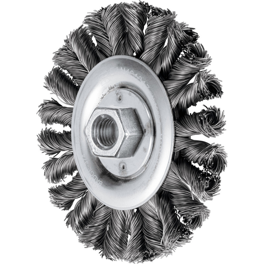 PFERD POS COMBITWIST Rundbürste gezopft RBG HD für Winkelschleifer, Durchmesser: 115 mm, Bohrung: 12 mm, Gewinde: M14, Stahl-Draht-Ø: 0,50 mm, Farbe: Silber - Bild 2