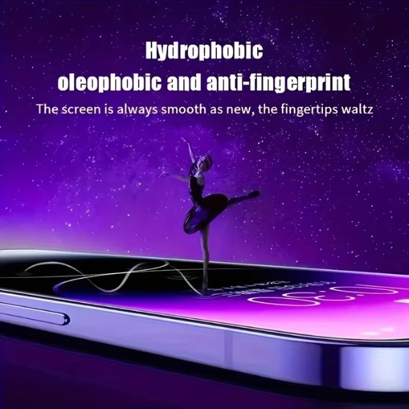 2er-Set HD-Displayschutzfolien aus gehärtetem Glas mit 2 Kameraobjektivfolien für Apple iPhone 17 16 Pro Max 15 14 Plus 13 12 11 Pro und 17 Air, transparent - Bild 4