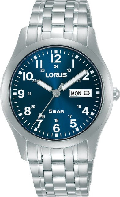 Lorus Armbanduhr, Quarz, Edelstahl, Blau, 38 mm, Herren - Bild 1