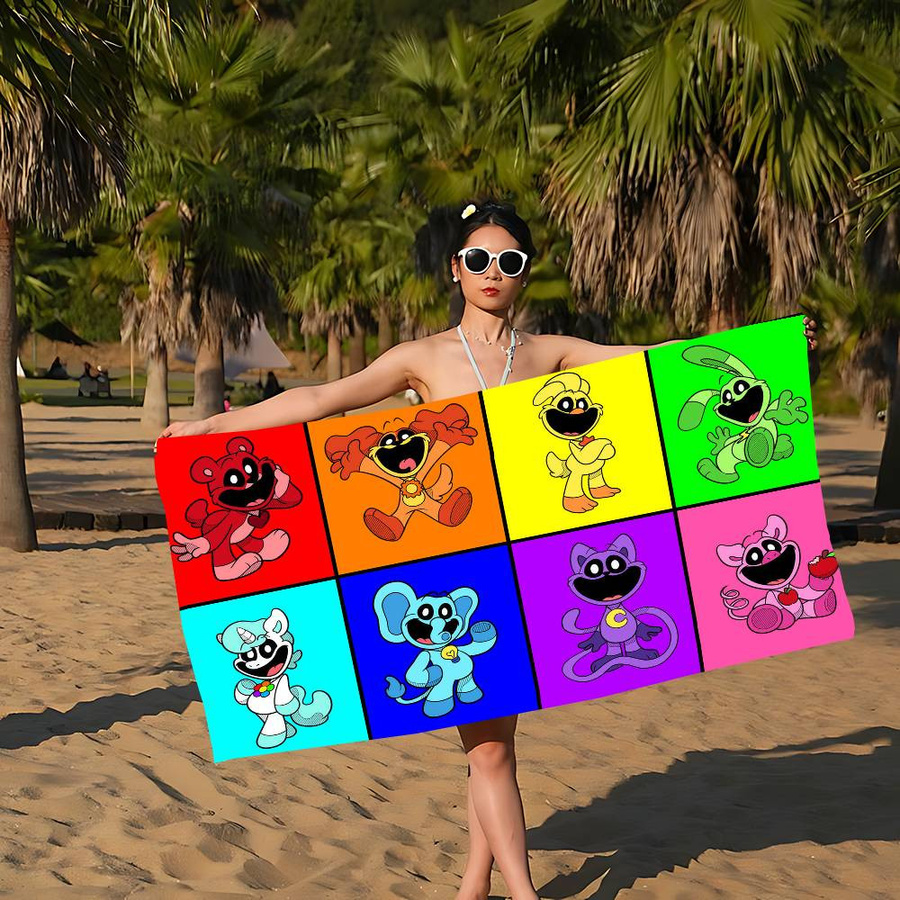 Dalangpa Strandtuch Smiling Critters aus Mikrofaser in Multicolor, B: 30 cm, H: 60 cm - Bild 4