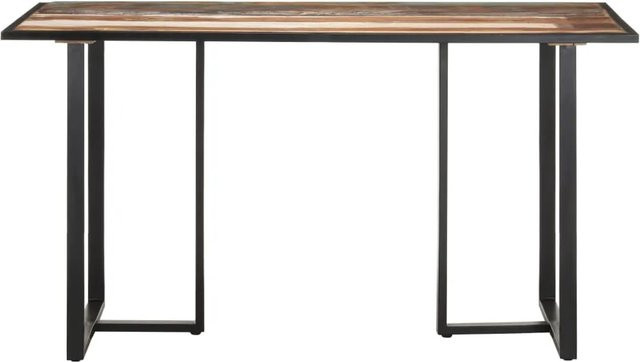 vidaXL Esstisch aus Massivholz im Industrial Design, rechteckig, braun - Bild 1