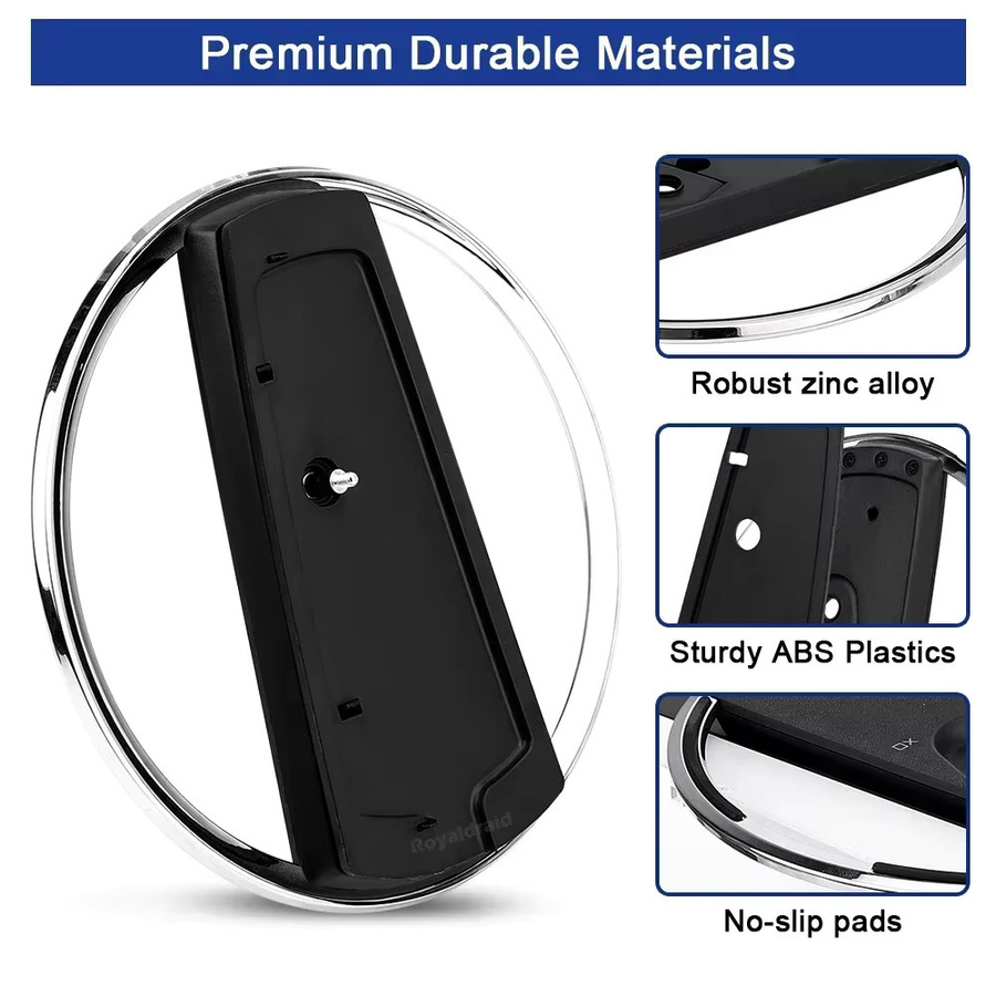 HeroAngel Vertikaler Ständer aus Metall mit Anti-Rutsch-Basis für PS5 Slim CFI 2000 und PS5 CFI 1000 Disc und Digital, Schwarz/Silber - Bild 3