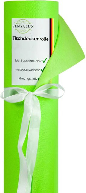 Sensalux Vlies-Tischdeckenrolle Apfelgrün, wasserabweisend und pflegeleicht, Breite: 1 m, Länge: 25 m - Bild 1