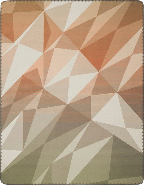 Biederlack Wohndecke Shadeflow Geometric in Grün, Orange und Multicolour - Bild 1
