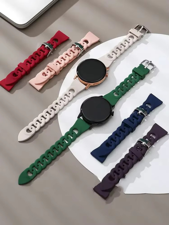 Sportarmband Silikon, Weiß, Unisex - Bild 1