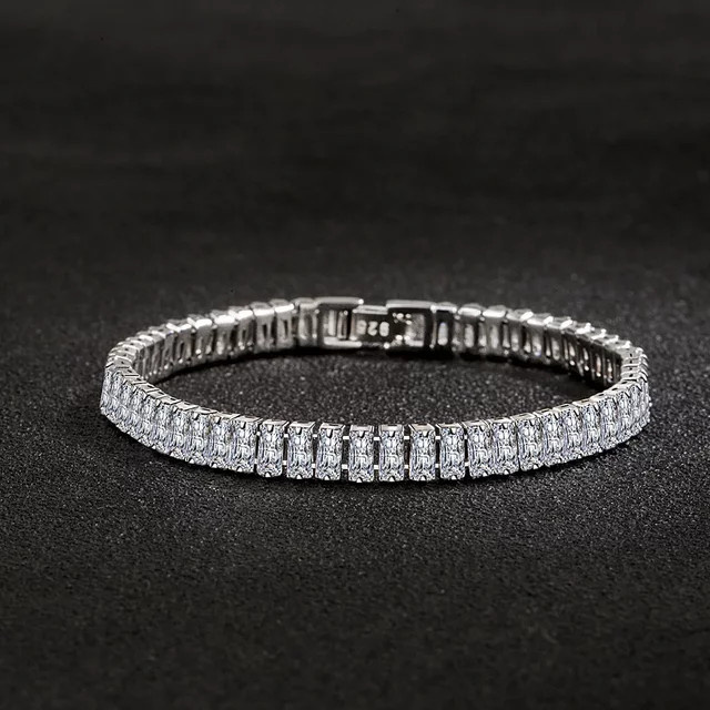 Armband 925 Sterlingsilber, Zirkon-Kristall, 18 cm, Damen - Bild 1
