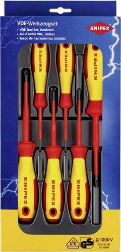 Knipex VDE Schraubendreher-Set 6-teilig mit Phillips und Pozidriv Kreuzschlitz - Bild 1