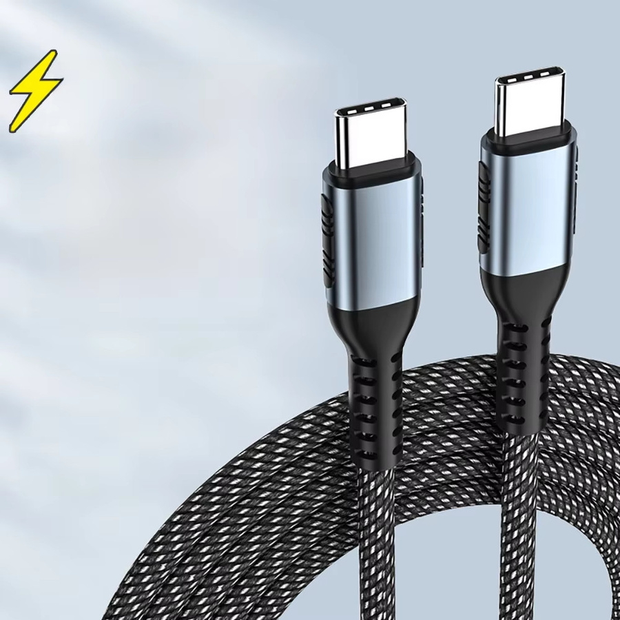 UGOURD PD240W USB-C Ladekabel 100W mit E-Marker Chip in Schwarz für iPhone 15, Xiaomi und MacBook Pro - Bild 6