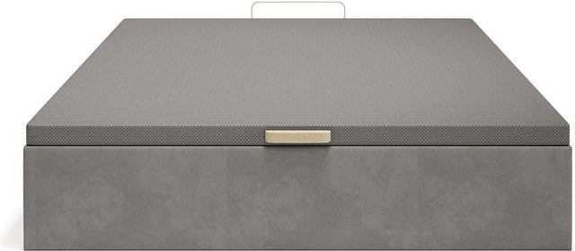 Vente-unique Bettgestell Cenovas mit Bettkasten in Grau, Stoff, B/T/H: 140 x 190 cm - Bild 1