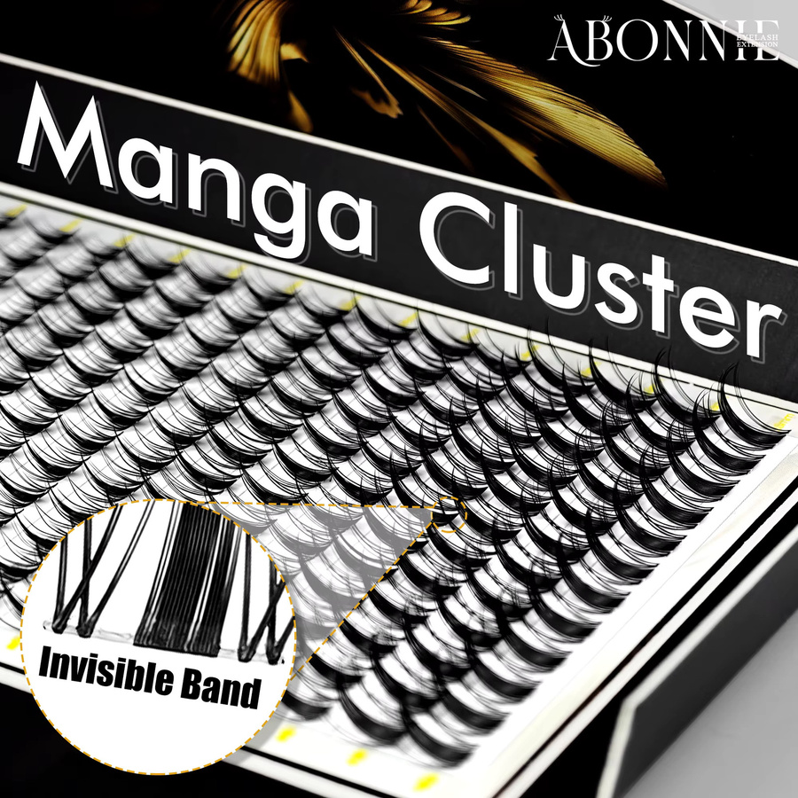 LAKANAKU Manga Wimpern-Cluster, 192 Fächer, Cat Eye, Unisex - Bild 6