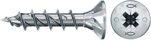 Fischer Power-Fast II CZF Spanplattenschrauben mit Kreuzschlitz Pozidriv aus Stahl, galvanisch verzinkt, Durchmesser: 5 mm, Länge: 20 mm, 500 Stück - Bild 1