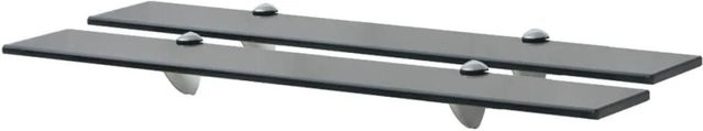 vidaXL Schweberegale aus gehärtetem Sicherheitsglas, 2er Set, Schwarz, B: 70 cm, T: 10 cm, Höhe: 0,8 cm - Bild 1