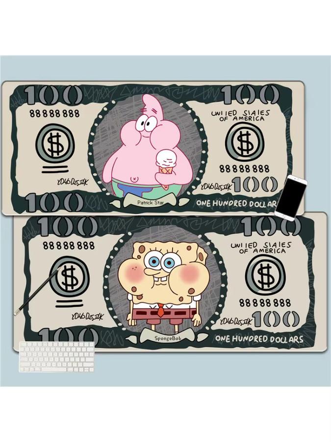 Potdemiel Mauspad SpongeBob Motiv Wasserdichtes Anime Tastaturpad für Mädchen in Multicolour - Bild 3