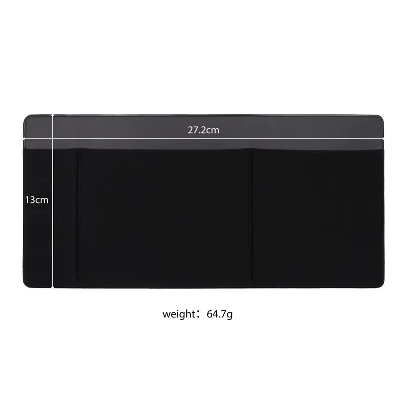 Selbstklebende Aufbewahrungstasche aus Leica-Stoff für Notebook-Computer, Datenkabel und Festplatten von CHENJ in Schwarz - Bild 4