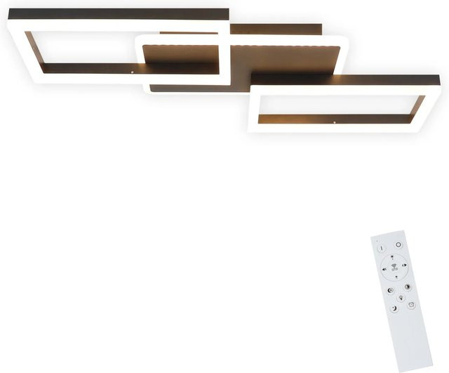 NETTLIFE LED Deckenleuchte aus Metall in Schwarz mit Fernbedienung und Dimmer, Durchmesser: 54 cm - Bild 1