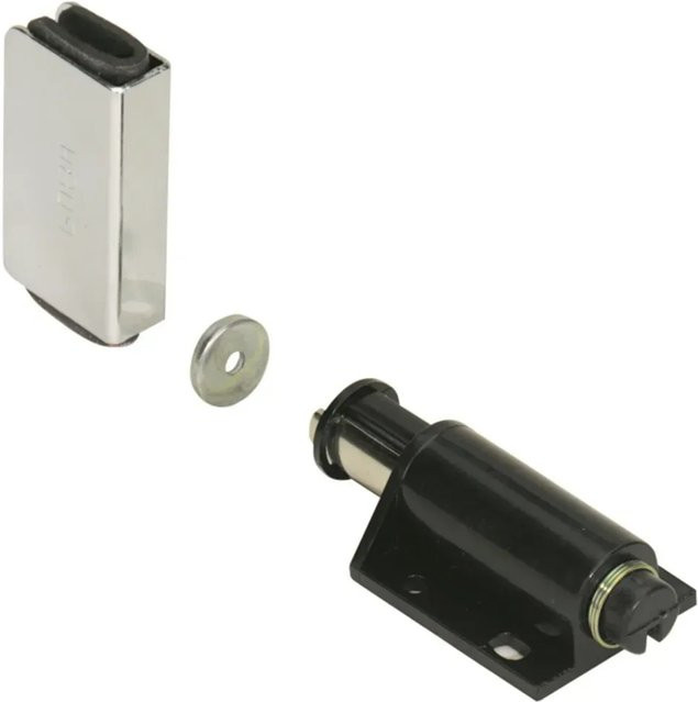 Hettich Druckmagnetschnäpper für Glastür in Schwarz matt mit Schraubbefestigung B/T/H: 20 x 70 x 80 cm - Bild 1