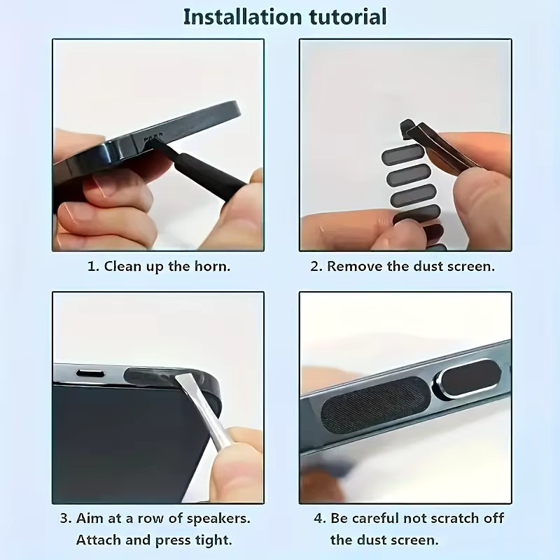 Multifunktionales USB-C Reinigungsset für Smartphone und PC in Schwarz mit Tastatur-Staubbürste, Lautsprecherschutz und Port-Staubsteckern - Bild 4