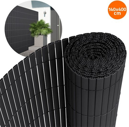 Sichtschutzmatte ECD Germany aus PVC in Anthrazit, B/H: 140 x 400 cm - Bild 1
