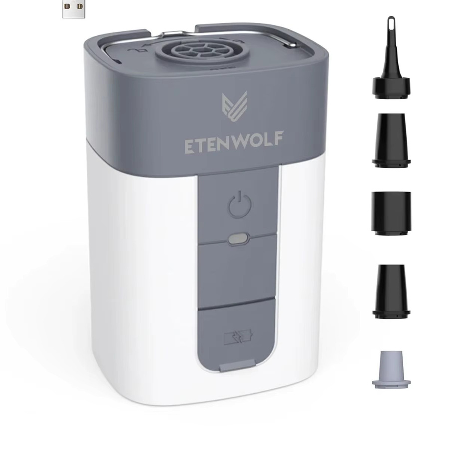 ETENWOLF AIR 5 Elektrische Luftpumpe in Weiß mit 720 LPM, Schnellfüller und Deflator, 5200 mAh, tragbare Luftpumpe für Poolschwimmer und Vakuum-Aufbewahrungsbeutel - Bild 6
