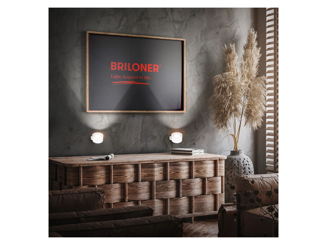 BRILONER 2er Set kabellose Wandleuchten in Weiß mit Akkubetrieb, 3-Stufen Touchdimmer und integriertem Akku - Bild 3