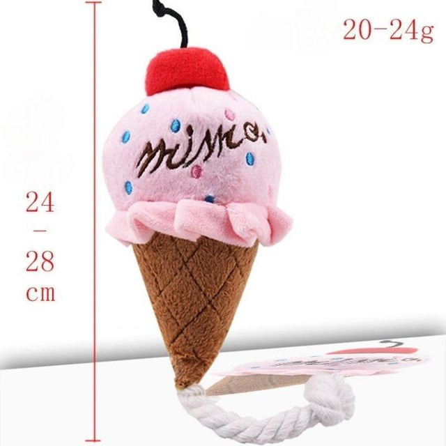 YJSTY Haustierspielzeug Eiscreme-Geräuschspielzeug, Rosa und Blau - Bild 1