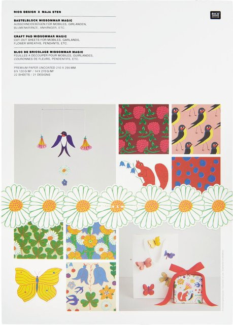 Rico Design Bastelpapierblock Midsommar Magic in Multicolour - Bild 1
