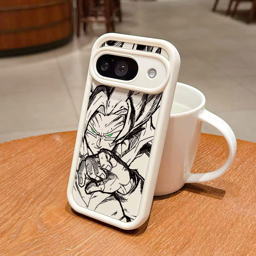 Dragon Ball Anime Handyhülle für Google Pixel 10 9 9A 8A 8 7A 7 Pro XL mit Vegeta und Goku Motiv und Soft-Touch-Oberfläche - Bild 2