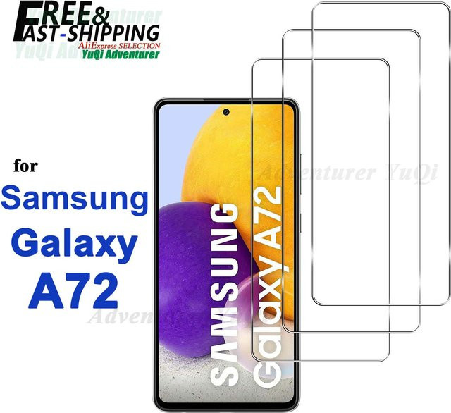 Displayschutzfolie aus gehärtetem Glas für Samsung Galaxy A72, transparent, 9H HD Schutz - Bild 1