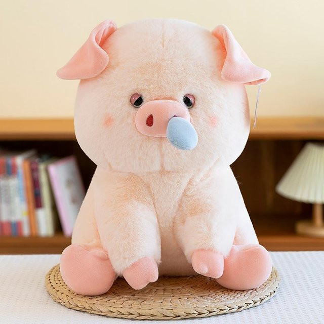 Gezogene Seil Rotznase Schwein Puppe, Stoffpuppe, 40 cm - Bild 1