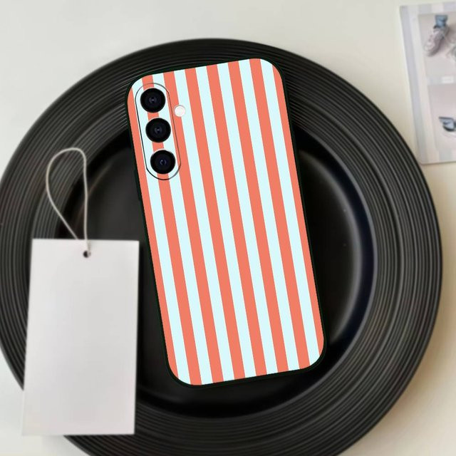 Silikon Handyhülle mit gestreiftem Color-Blocking Kunstmuster für Samsung Galaxy A73, A72, A71, A70, A53, A52, A51 und A13 5G in Multicolour - Bild 1