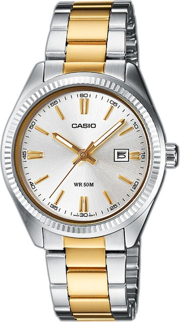 Casio Damenuhr, Quarz, Edelstahl, 30 mm, Silber, 5 ATM - Bild 1