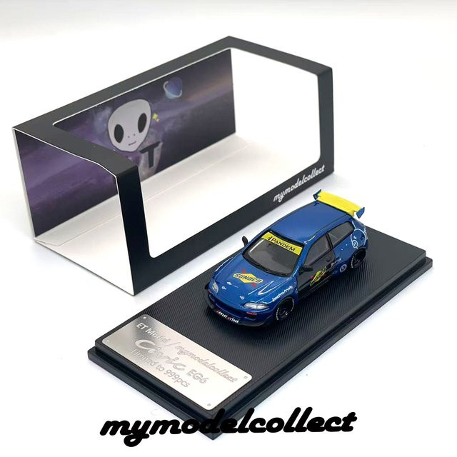 My Model Collect Civic EG6, Druckguss-Modellauto, 1:64, Blau - Bild 1