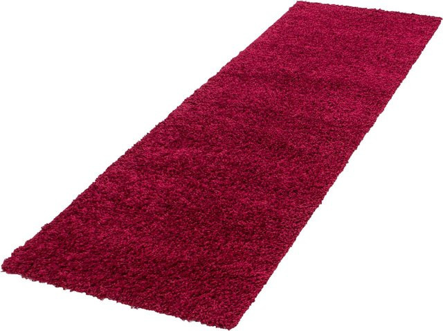 Hochflorteppich RHEIN von Kadima Design, einfarbig, Rot, B: 80 cm, T: 250 cm - Bild 1