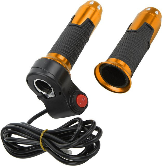 ZuiyouSports1 Gasgriff Set für Elektrofahrräder und Roller mit Knopf, 1 Paar, Orange, 12V-99V - Bild 1