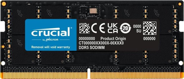 Crucial DDR5 SO-DIMM Laptop-Arbeitsspeicher 32 GB 5600 MHz CL46 Schwarz - Bild 1