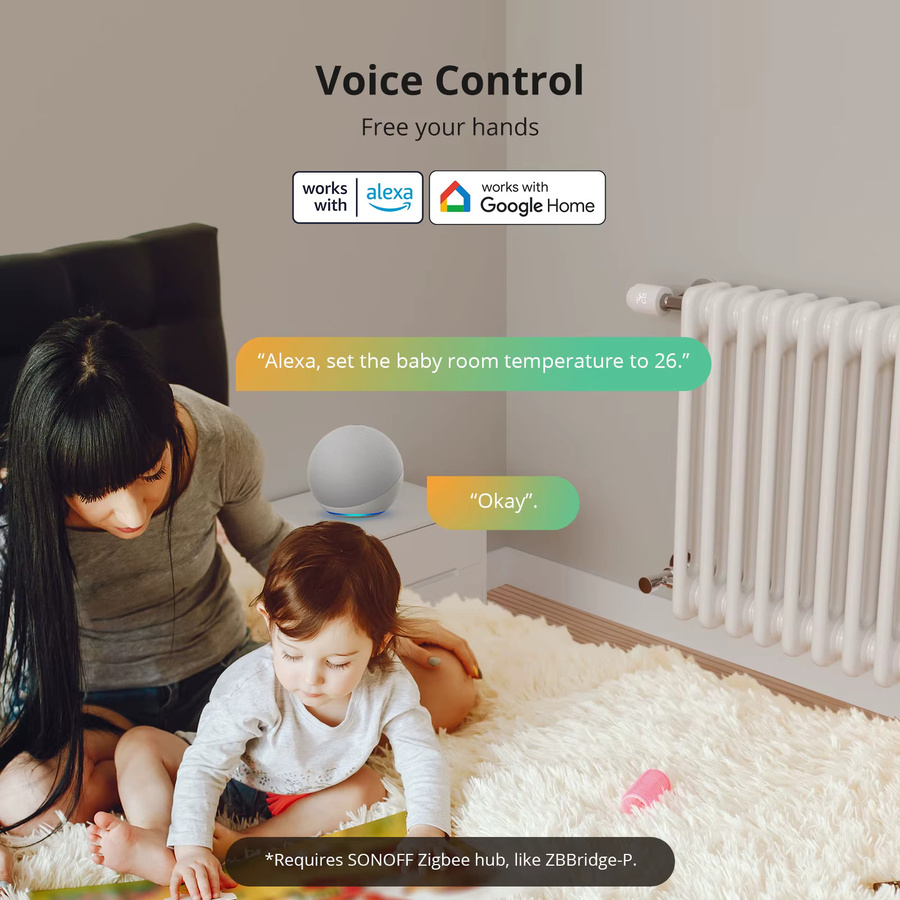 SONOFF TRVZB Zigbee thermostatisches Heizkörperventil in Weiß mit App-Steuerung und Smart Home Integration - Bild 3