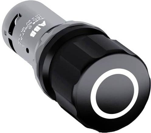 ABB CE3P-10B-11 Not-Aus-Taster mit 1 Öffner und 1 Schließer in Schwarz, Schutzart IP67/IP69K - Bild 1
